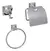 Set Baño Toallero Percha Portarrollo Acero Inoxidable Mozart