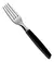 Tenedor Mango Plastico Martinazzo Acero Inoxidable Piemonte