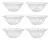 Set X6 Compoteras Bowl De Vidrio Labrado 13 Cm Frida Soifer