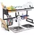 Organizador Escurreplatos Kitchen Rack Acero Sobre Bacha Crystal Rock