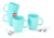 Set x 4 Jarros 370ml Vidrio + 4 Cucharitas de Té Carol Soft en internet