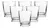 Pack X 6 Vasos Whisky Cuadrados 290 Ml Vidrio Deli Glassware