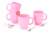 Set x 4 Jarros 370ml Vidrio + 4 Cucharitas de Té Carol Soft - FIRST CONCEPT INTERNACIONAL SRL