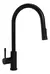 Griferia Cocina Monocomando Mesada Negro Rociador Extraíble