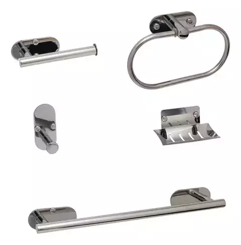 Set X5 Piezas Accesorios Para Baño Linea Premium Mozart