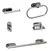 Set X5 Piezas Accesorios Para Baño Linea Premium Mozart