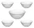 Set X5 Piezas Ensaladera Bowl Compotera Vidrio Caralee