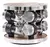 Set 8 Frascos Especieros De Acero Giratorio Con Base Crystal Rock
