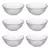 Set X6 Piezas Bowl Compotera De Vidrio Caralee