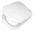 Tapa Universal Asiento Inodoro Cuadrado Madera Blanca