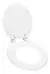 Tapa Asiento Inodoro Redondeado Universal Blanco Madera - comprar online