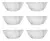 Set X6 Compoteras Bowl De Vidrio Labrado 12.5 Cm Rose