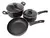 Set Bateria Sarten + 2 Cacerolas Antiadherente Roswell Black - comprar online