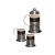 Set Cafetera Con Émbolo 350ml + 2 Jarritos De Vidrio Y Acero Crystal Rock