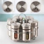 Set X6 Especieros De Vidrio Y Acero Con Base Metal Crystal Rock en internet