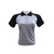 Polo baby Look Raglan Mescla com Preto Adulto Poliéster