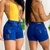 Short Jeans Feminino Cintura Alta Meia Coxa Detalhe Ilhos F - comprar online