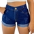 Short Jeans Barra Dobrada Escuro