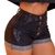 Short Jeans Bermuda Feminino Luxo Cintura Alta Destroyed NM