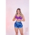Short Lycra 4 botao claro Com Lycra Feminino Bermuda. - Kalu Modas