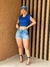 Imagem do Blusa Feminina Cropped Manga Curta Canelada Gola Alta P M G