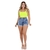 Shorts Jeans Feminino Hot Cintura Alta Atacado Barra Dobrada - Kalu Modas