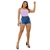 Short Jeans Feminino Cintura Alta Botões Cobertos Hot P - Kalu Modas