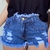 Short Jeans Desfiado Bermuda Feminina Da Moda Destroyed - comprar online