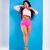 Short Jeans Feminino Cor ROSA Bermuda Com Cinto Corrente. - loja online