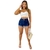 Short Jeans Barra Dobrada Escuro - Kalu Modas