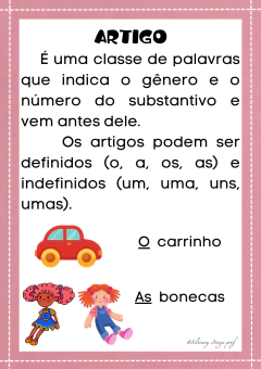 Cartazes das Classes Gramaticais - Silviany Braga prof