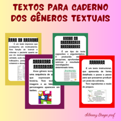 Textos para Caderno dos Gêneros Textuais