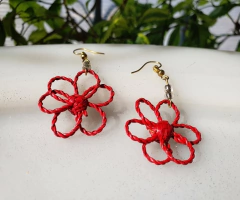 Flower ball earrings on internet
