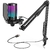 FIFINE-USB Gaming Microfone Kit, Condensador, Conjunto de Microfone Cardióide,