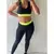 Legging Básica detalhe Elástico light - Preto/Amarelo