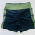 Short Slim recorte na lateral - Preto C/Verde musgo - comprar online