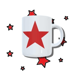 Caneca com a estampa: Estrela vermelha.