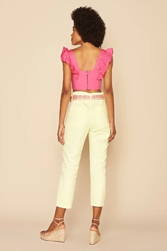 CROPPED TRICOLINE CORPETE - HOT PINK na internet