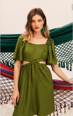 VESTIDO CURTO ISADORA -VERDE ESCURO