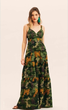 VESTIDO 3 MARIAS -VERDE ESCURO