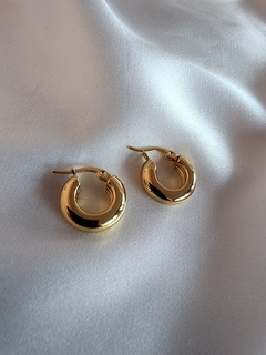 Aros Acero Dorado (A437) - comprar online