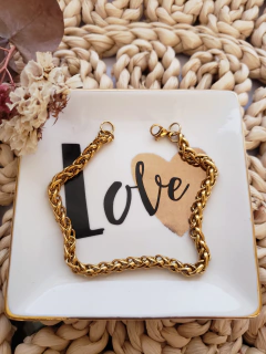 Pulsera Acero Dorado (PAD073)
