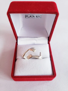 Anillo de Plata "Abrazo" (ANI081) - (7,8)