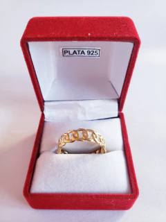 Anillo Acero Dorado "Nro.19" (ANI0524)