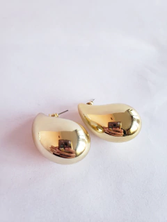 Aros Acero Dorado "Gota" (AAD0252) [grandes]