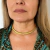 Choker de malha larga banhado em ouro 18K na internet