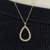 Colar com design de gota, cravejado de zircônias e banhado a ouro 18K - comprar online