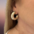 Brinco argola caracol banhado em ouro 18K