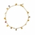 Colar com pingentes de corações e olho grego, banhado em ouro 18k - Belaluk | Semijoias finas femininas