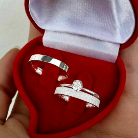 Aliança 3mm + solitário